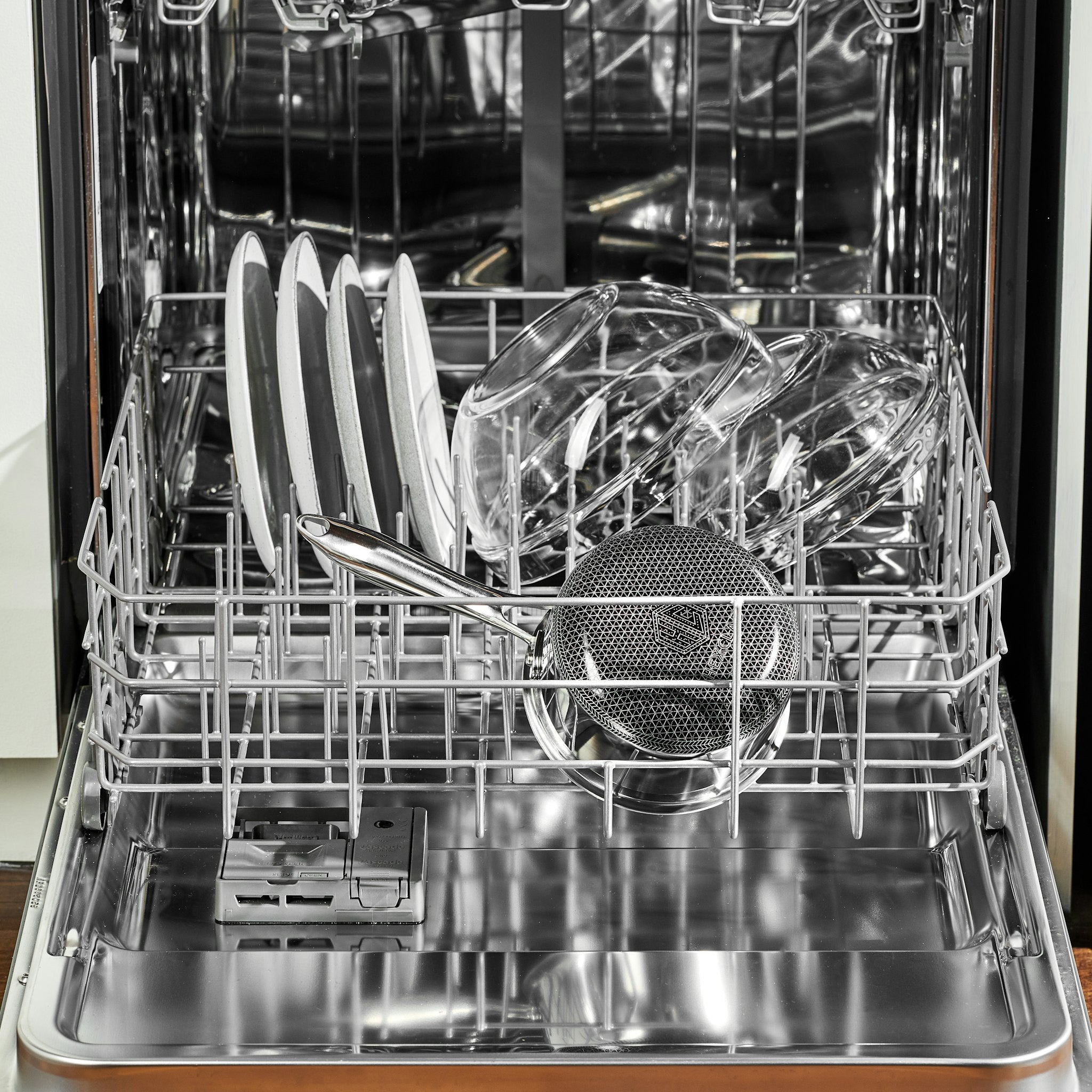 HexClad ステンレススチール調理器具セット 7 個、蓋と中華鍋付き