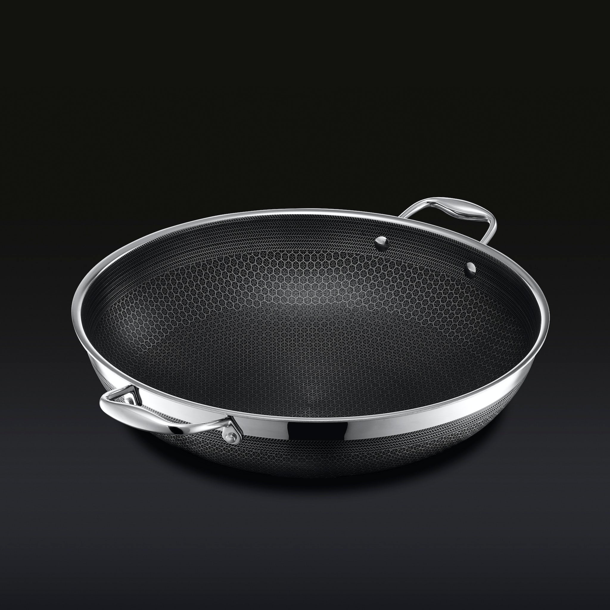 36 cm Hybrid Wok with Lid – ヘックスクラッド