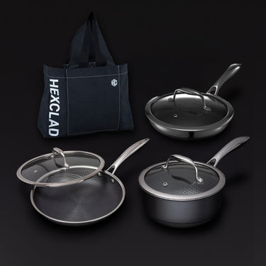 HEXCLAD デイリークッキング 3点セット(蓋付き) + トートバッグ（Onyx)